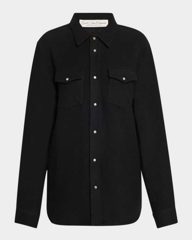 2-Pocket Cashmere Sunstone-Snap Shirt